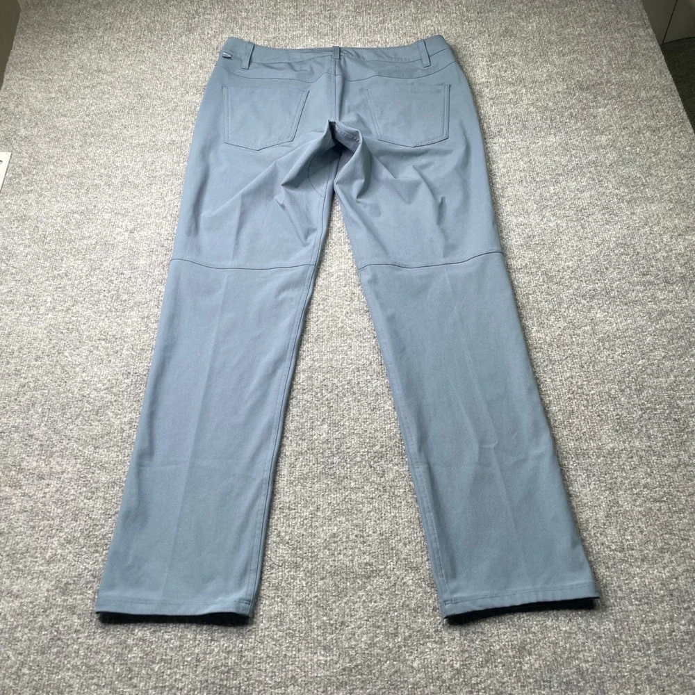 Lululemon ABC Pants Mens 31 Blue Gray Slim Fit Warpstreme Five Pocket Trousers
